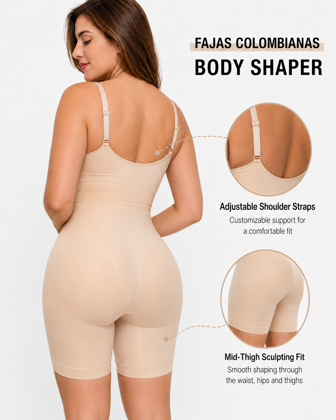 AYLA RUE Adjustable Tummy Control Bodysuit