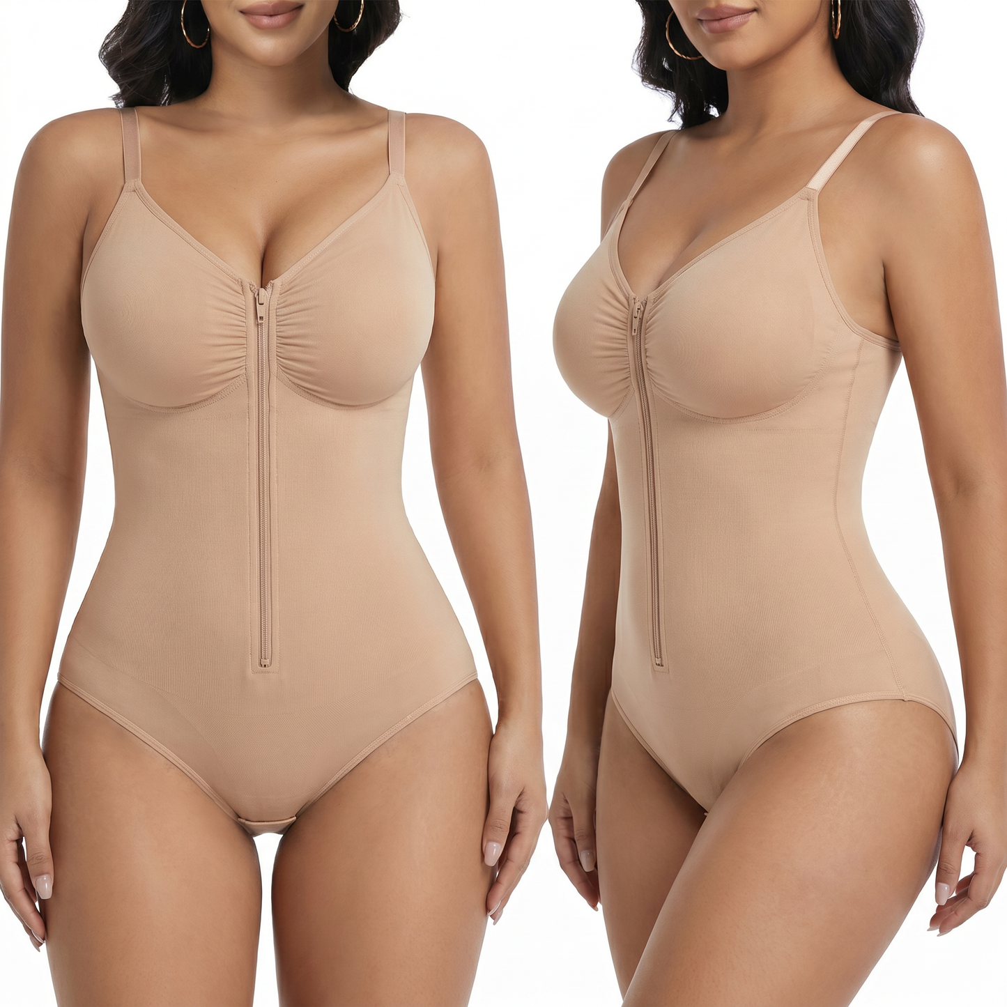 AYLA RUE Adjustable Tummy Control Bodysuit, worn under clothing for a smooth look